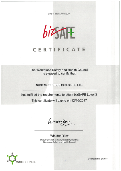 BizSafe Level 3 Certificate